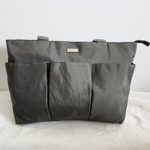 Baggallini Gray Yellow Large Shoulder Tote Organizer Bag